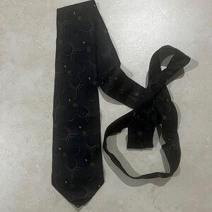 Bolgheri  Elegant Black Patterned Men's Tie